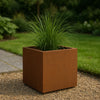 Vierkante cortenstalen plantenbak met bodem 50x50x50 cm - Doika - Plantenbak - Geroba -  - QuadraB3