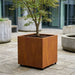 Vierkante cortenstalen plantenbak met wielen 100x100x100 cm - Doika - Plantenbak - Geroba -  - QuadraWH7