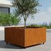 Vierkante cortenstalen plantenbak met wielen 120x120x60 cm - Doika - Plantenbak - Geroba -  - ArtesaWH12