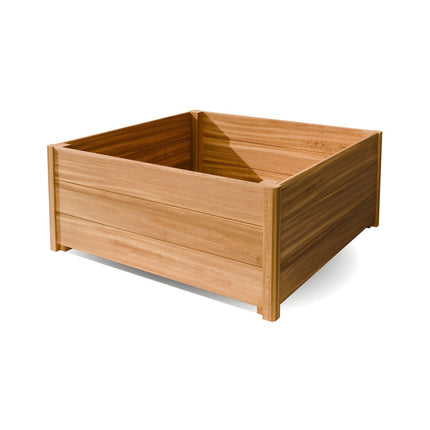 Vierkante Hardhouten plantenbak met poten 100x100x42 cm - Doika - Plantenbak - Geroba -  - ARRELH5