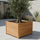 Vierkante Hardhouten plantenbak met poten 80x80x55 cm - Doika - Plantenbak - Geroba -  - ARRELH2