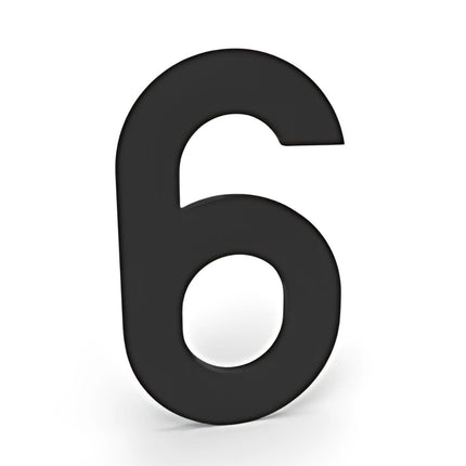 Zelfklevende Huisnummers in Zwart/RVS/Wit - 10 cm Hoog - Doika - Huisnummer - Doika -  - Zwart-zelfklevend-10cm-0