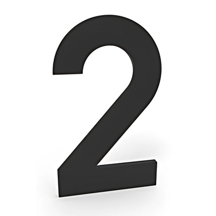 Zelfklevende Huisnummers in Zwart/RVS/Wit - 10 cm Hoog - Doika - Huisnummer - Doika -  - Zwart-zelfklevend-10cm-0