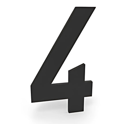 Zelfklevende Huisnummers in Zwart/RVS/Wit - 10 cm Hoog - Doika - Huisnummer - Doika -  - Zwart-zelfklevend-10cm-0