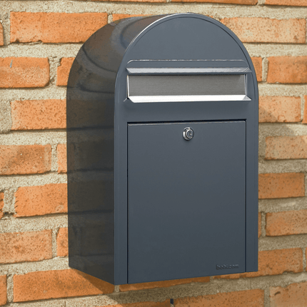 Bobi Classic RAL 7016 donkergrijs/RVS - LetterBox - Brievenbus - Bobi - 6417237001146 - 01.01.01.55 d.grijs RAL7016/RVS