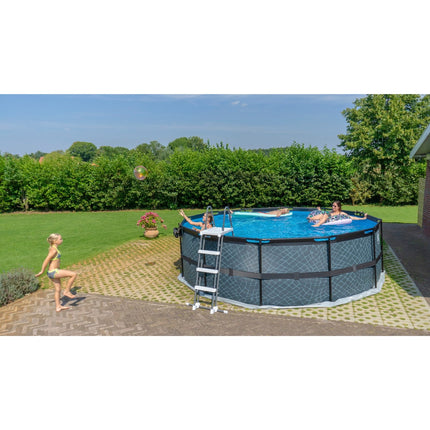 EXIT Black Leather zwembad ø450x122cm met zandfilterpomp - zwart - Doika BV - Ronde zwembaden - EXIT Toys - 8720088267714 - 30.27.15.20