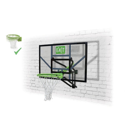 EXIT Galaxy basketbalbord voor muurmontage met dunkring - groen/zwart - Doika BV - Basketbal - EXIT Toys - 8718469464425 - 46.01.11.00