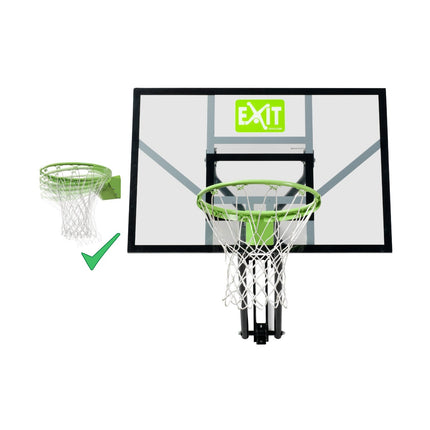 EXIT Galaxy basketbalbord voor muurmontage met dunkring - groen/zwart - Doika BV - Basketbal - EXIT Toys - 8718469464425 - 46.01.11.00