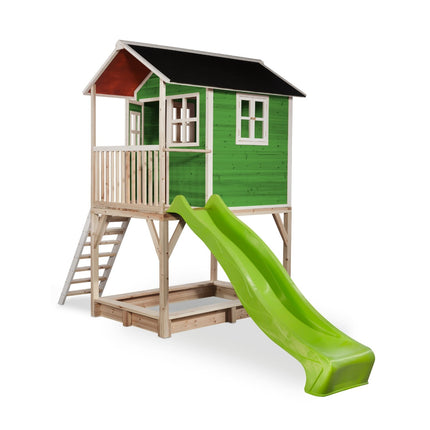 EXIT Loft 700 houten speelhuis - groen - Doika BV - Loft speelhuisjes - EXIT Toys - 8717703021332 - 50.07.22.00