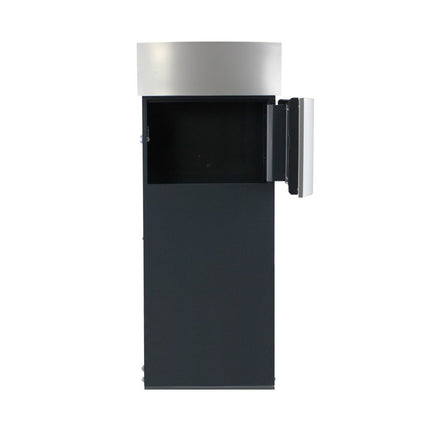 Safepost brievenbus 129 antracietgrijs RAL 9006 - voorzijde zilver RAL 7016 - Doika BV - Brievenbus - Safepost - 7330589129551 - 12955