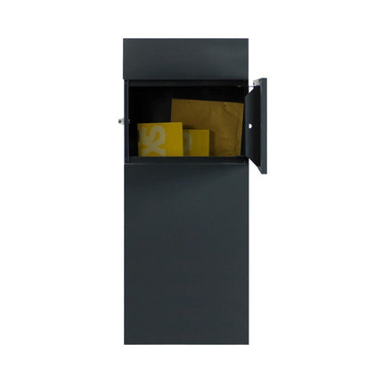 Safepost brievenbus 229 - met zijdelingse drukcilinder antracietgrijs RAL 7016 - Doika BV - Brievenbus - Safepost - 7330589229558 - 22955